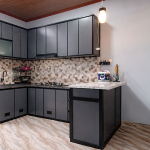 Frame List Aluminium Kitchenset Black Dop