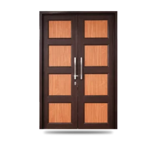Wood grain double swing door