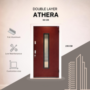 Pintu Utama Athera Minimalis Motif Double Layer Aluminium