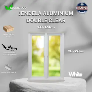 Jendela Aluminium Double Jungkit/swing "ALUBIG ECO"