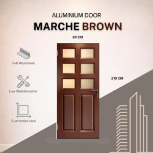 Pintu Utama Marche Mahkota & Double Layer Aluminium