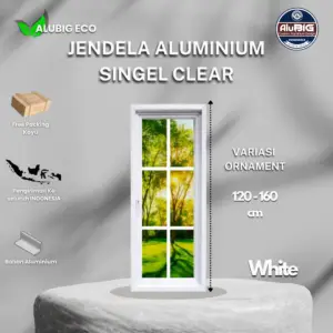 Jendela Aluminium Single ORNAMENT Jungkit/swing