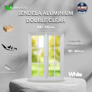 Jendela Aluminium Double Ornament Jungkit/swing "ALUBIG ECO" (Copy)