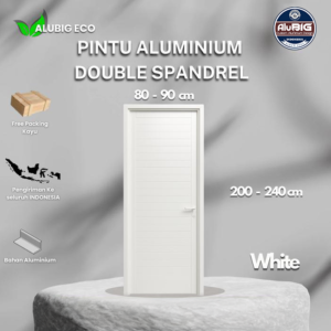 Pintu Kamar tidur Full Double Spandrel Aluminium swing "ALUBIG ECO"